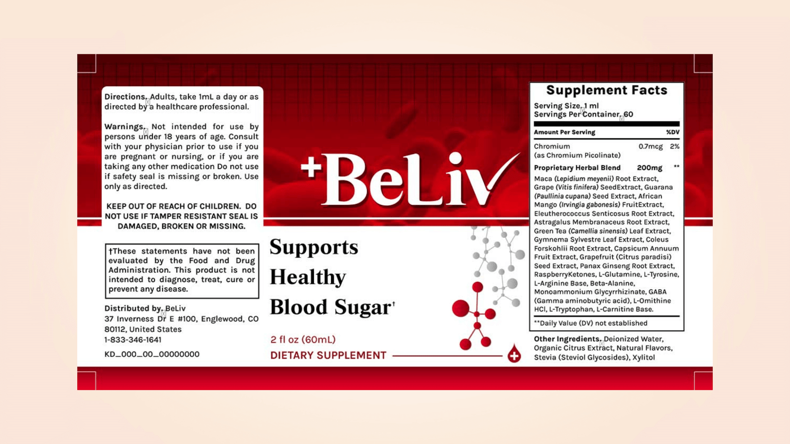 BeLiv Blood Sugar Oil Dosage
