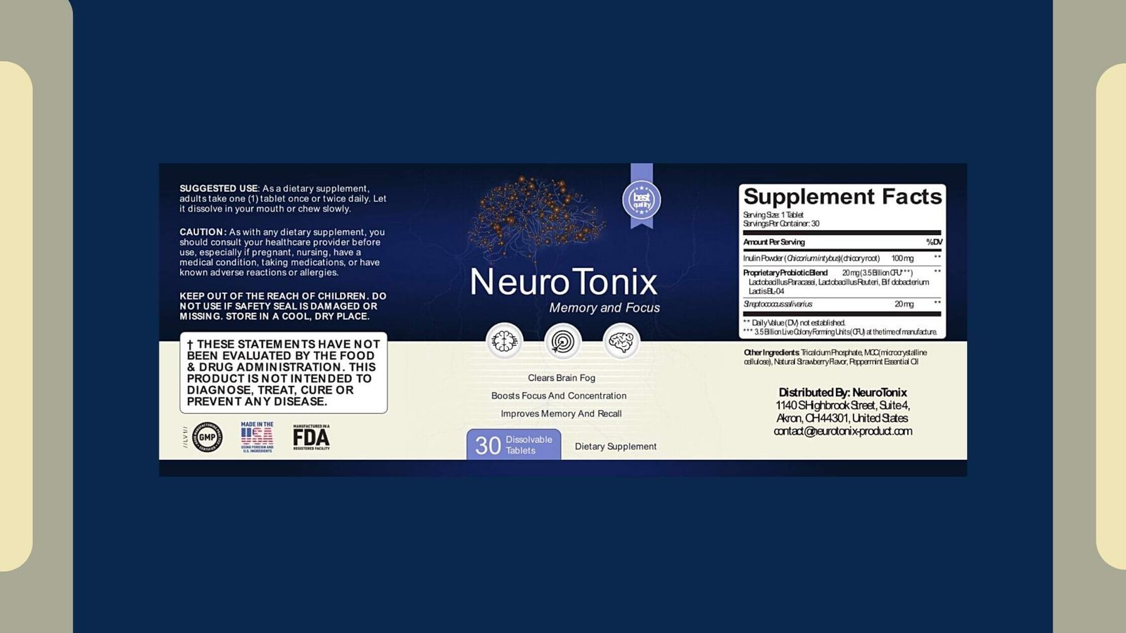 NeuroTonix Dosage